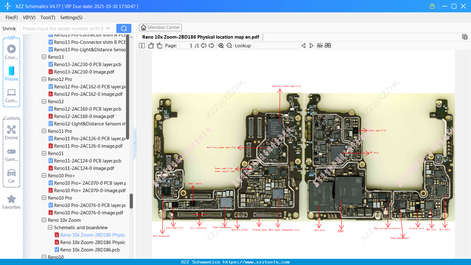 OPPO Reno 10x Zoom-2BD186 Physical Location Map En